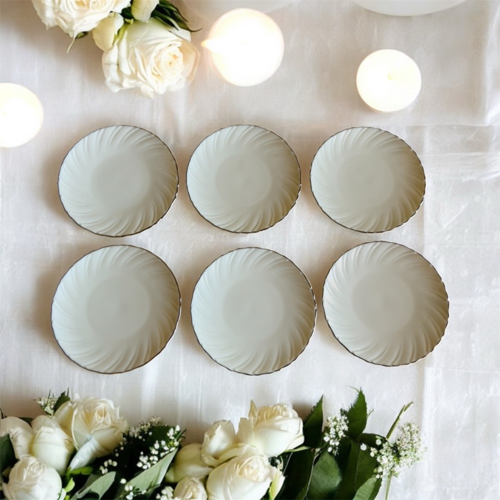 Lenox Weatherly Bread Plates Set of 6 D517 Platinum Trim 6” Made in USA